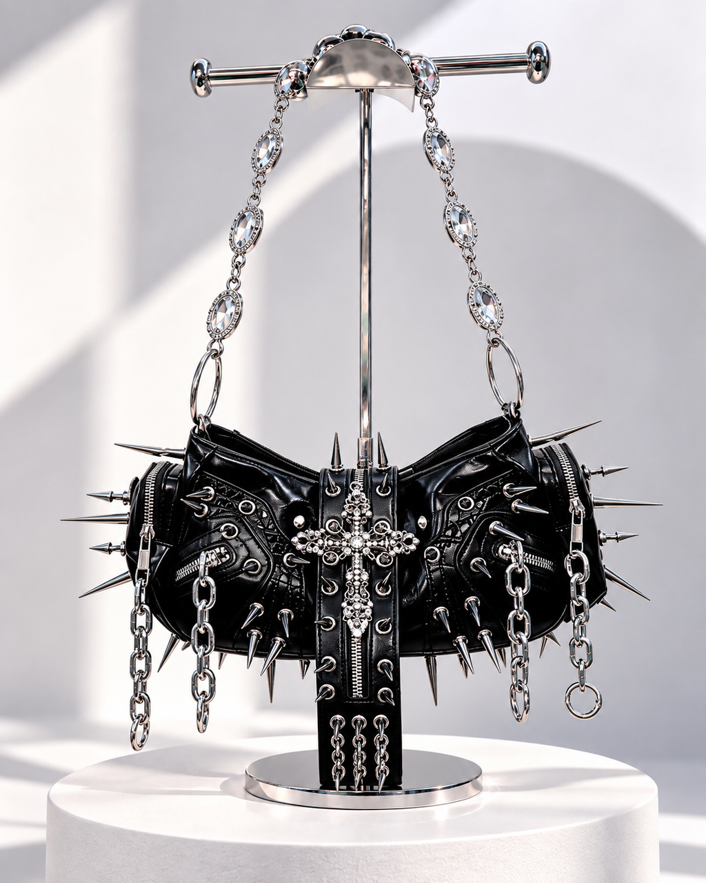Saint Damage Gothic Spike Shoulder Bag
